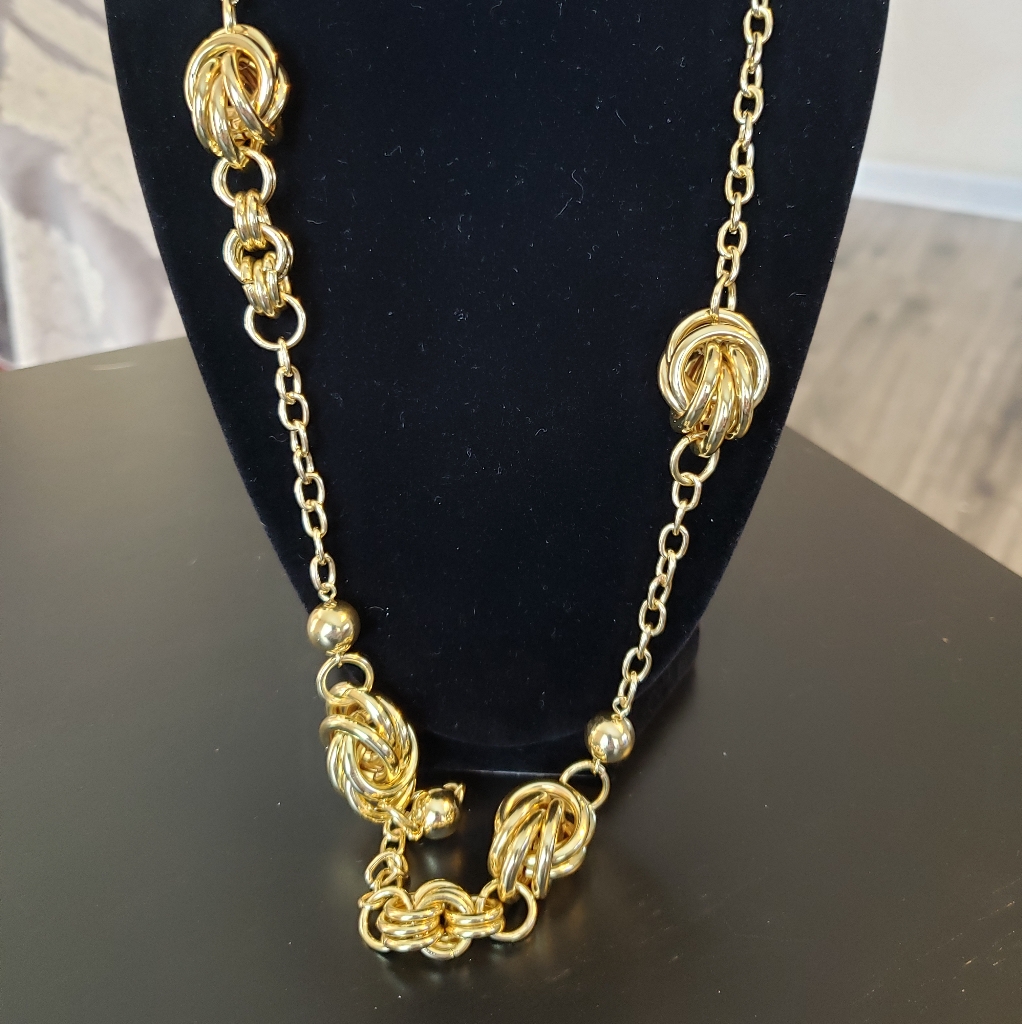 Gold Chain Knot Necklace Bay Studio